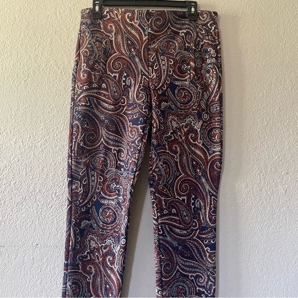 Chico's woman pull on pant size 6 paisley tummy control career casual elegant - Picture 3 of 11